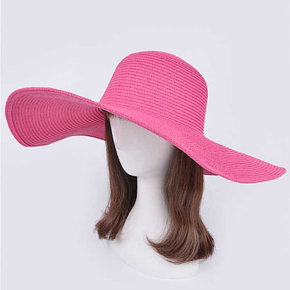 Pink Straw Sun Hat
